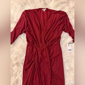 Unique Vintage red sparkle tulip dress size: L